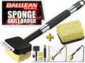 BBQ Grill Brush Bristle Free(2Heads) for Outdoor Grill, Trapezoid- Shaped Design Replaceable Head Cleaning Brush, Steam Grate Cleaner, BBQ Cleaning Brush, Scraper for Grill, Safe Barbecue Grill Brush
