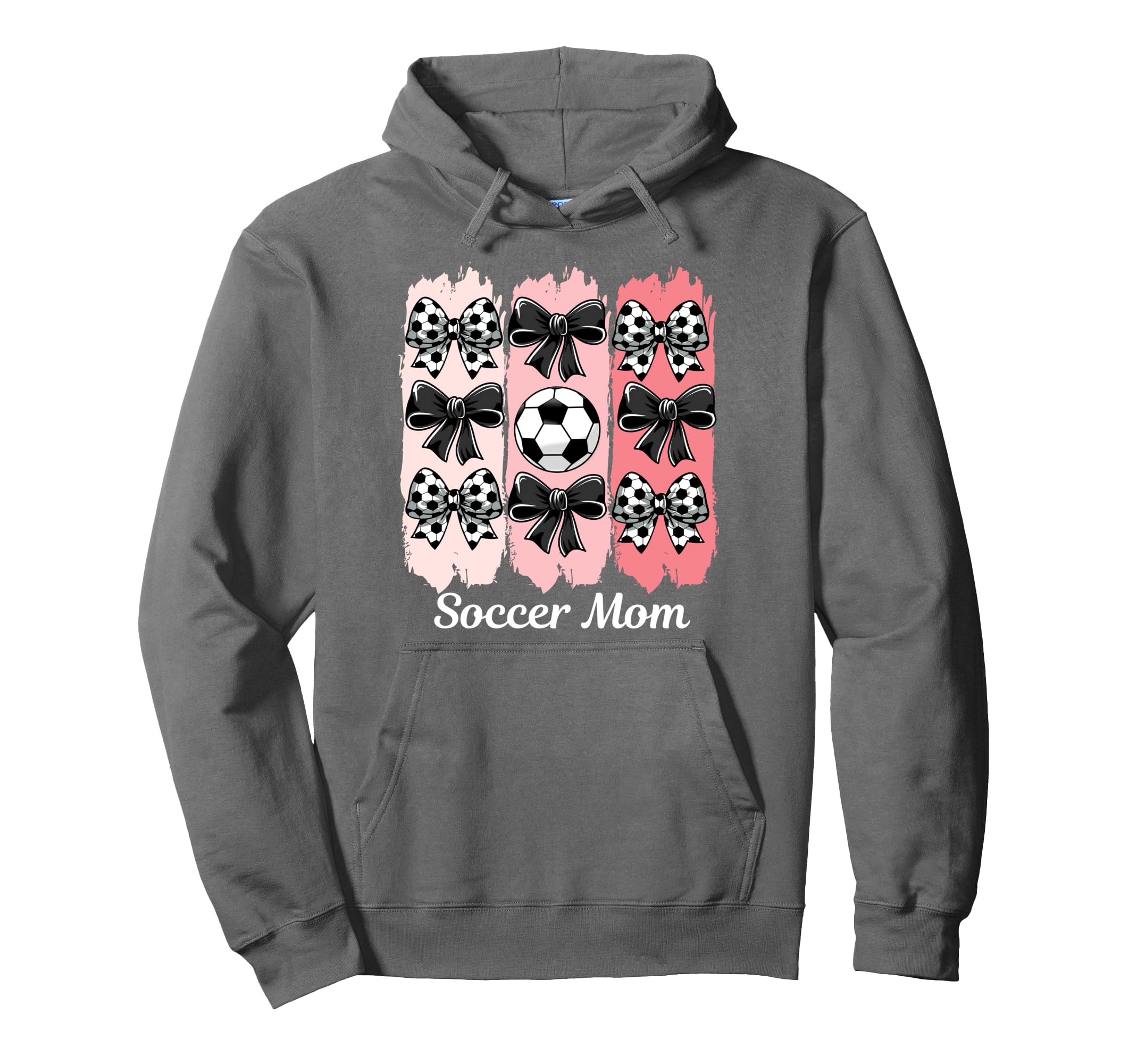Soccer Mom Coquette Bow Soccer Mom Hoodie - Novelty Apparel for Adults