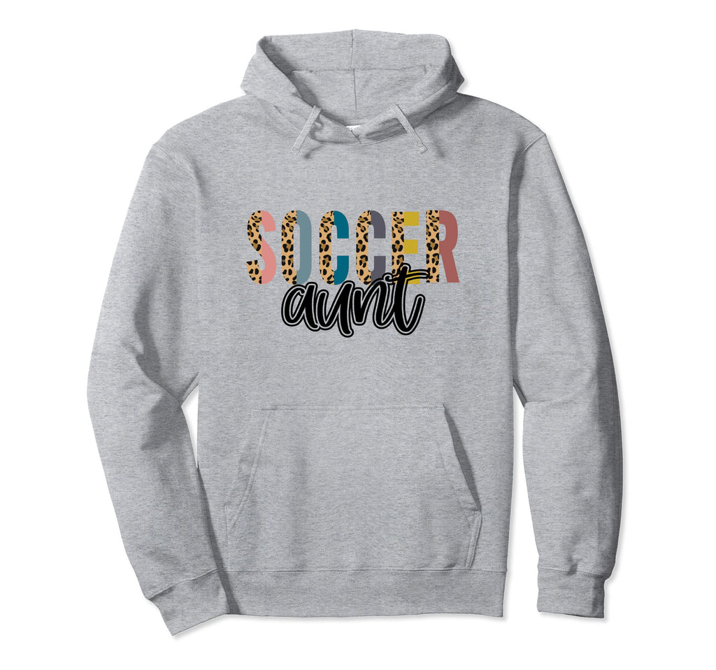 Soccer Aunt Leopard Cheetah Trendy Hoodie - Minimalist Print Unisex