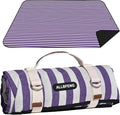 60”x 80” Picnic Blanket Waterproof and Foldable Beach Blanket, 5-Layer Outdoor Mat with Carry Strap for 6 to 8 Adults, for Camping, Park, Beach, Grass, Indoors…