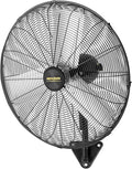 ROVSUN 30 Inch Industrial Wall Mounted Fan, Max 10600 CFM High Velocity Wall MountFan w/ 3 Speed Settings, Aluminum Blade & Dual Ball Bearing Motor, for Garage, Gym, Piano
