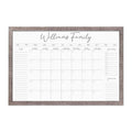 Personalized Dry Erase Wall Calendar with Custom To do list and Notes Organization Sections | Large Whiteboard Calendar (36" W x 24" H, Barnwood Frame)