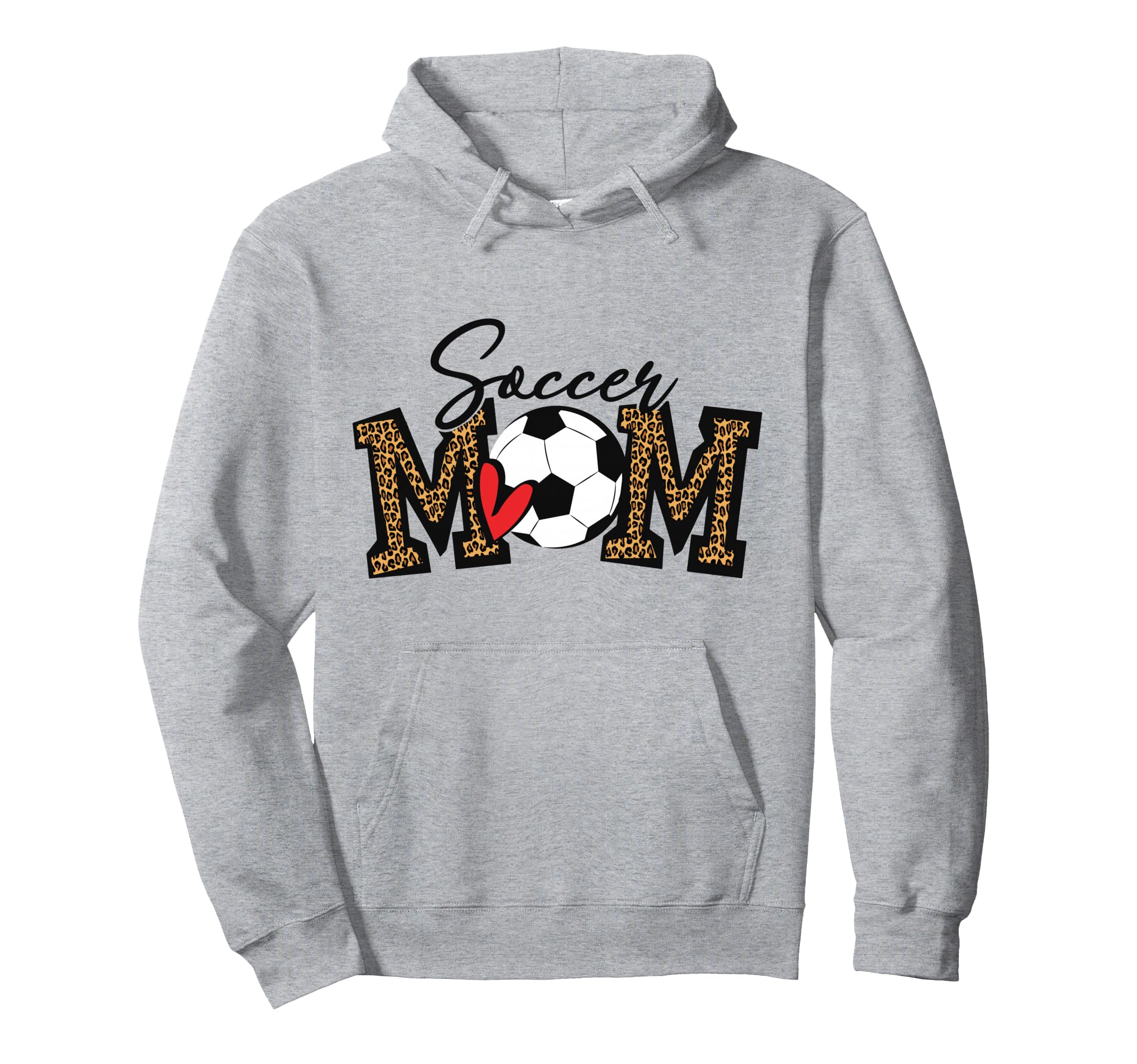 Soccer Mom Leopard Funny Soccer Mom Hoodie - Fun Novelty Design for Adults