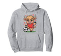 Kawaii Soccer Cow Just Who Loves Highland Hoodie - Graphic Print Men Women