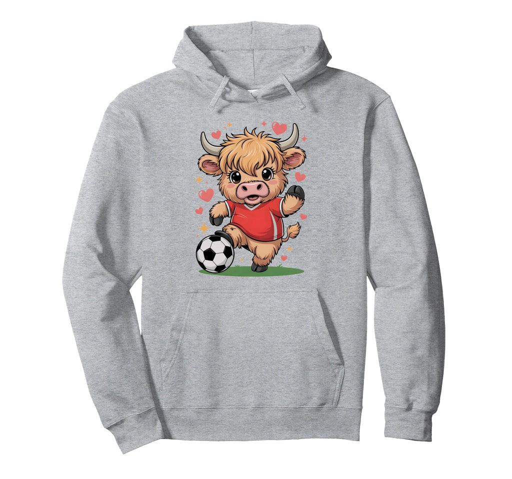 Kawaii Soccer Cow Just Who Loves Hoodie - Graphic Print for Adults