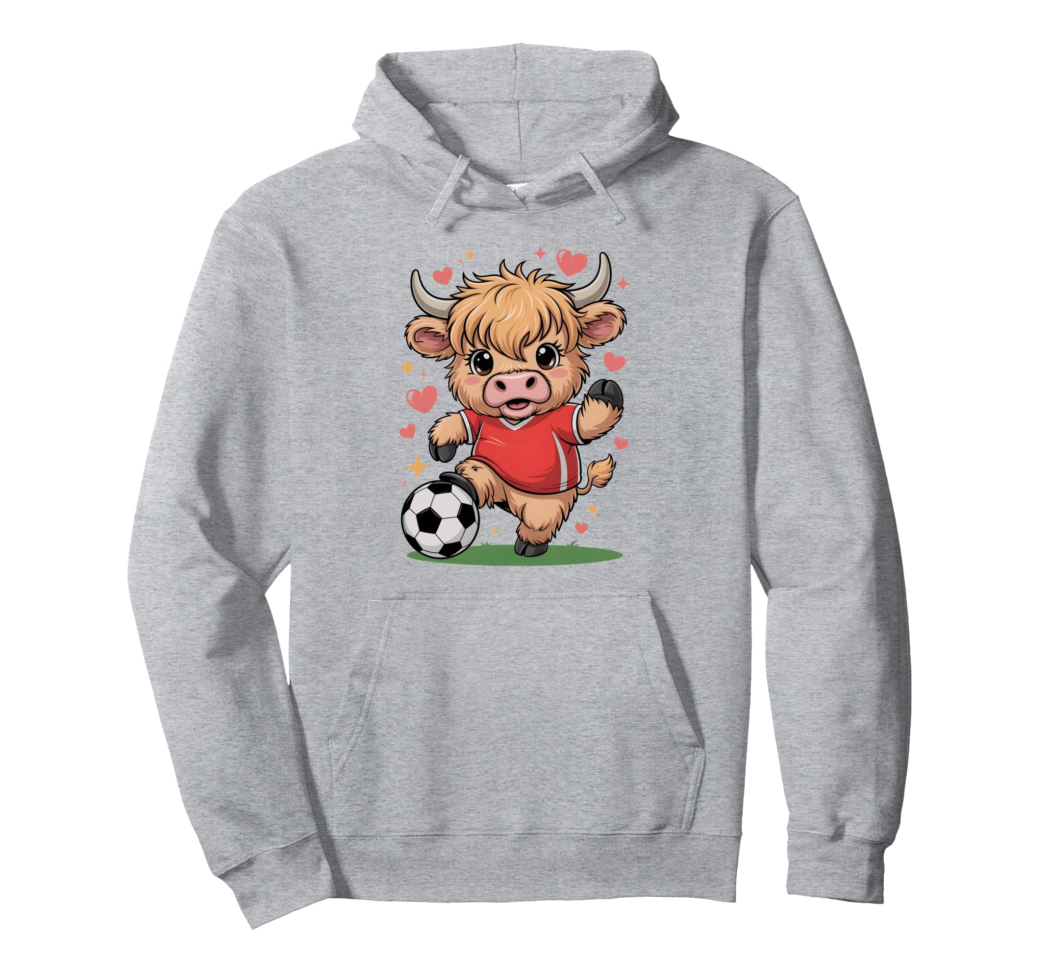 Kawaii Soccer Cow Just Who Loves Hoodie - Graphic Print for Adults