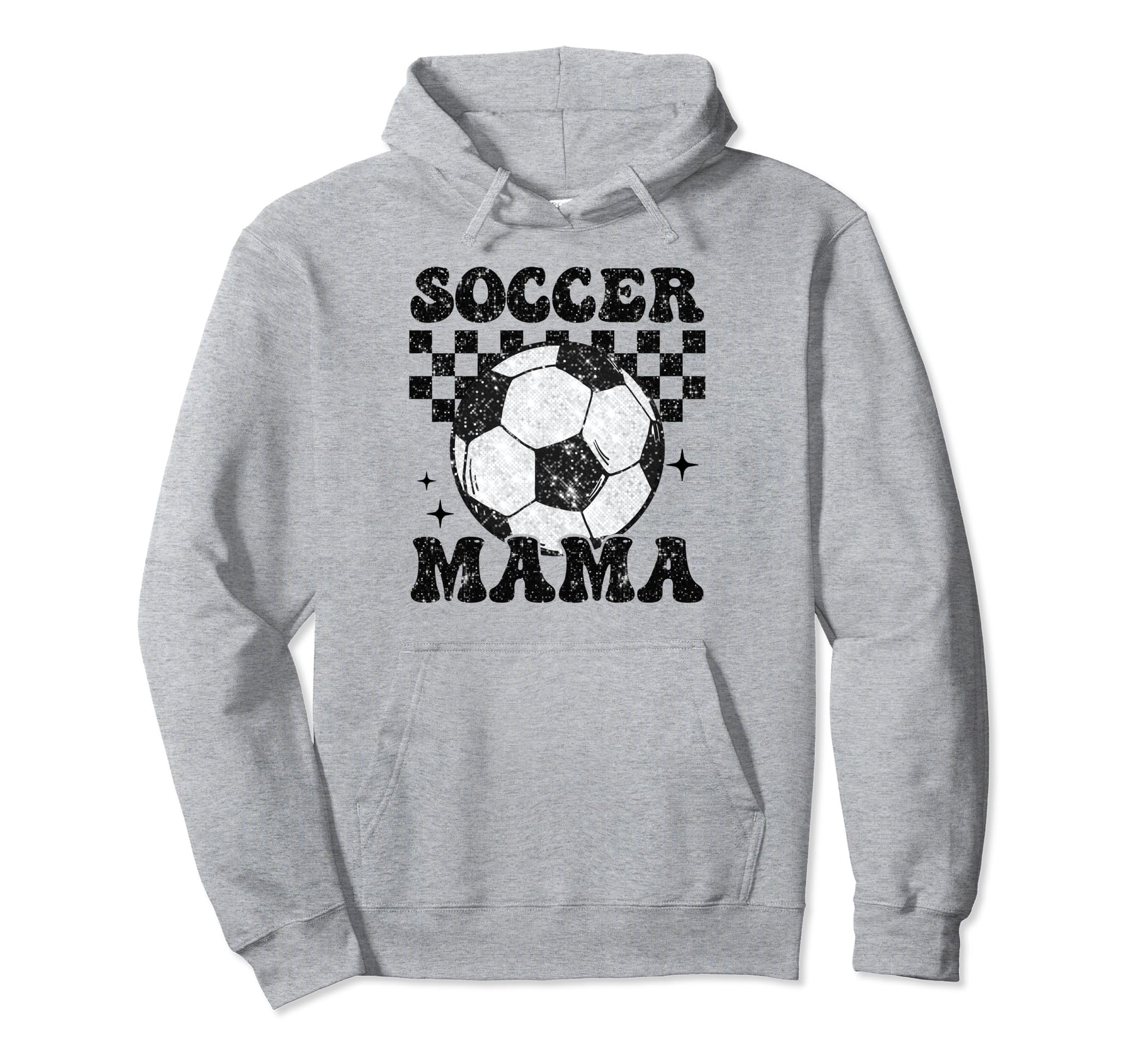 Soccer Mama Checkered Funny Soccer Hoodie - Novelty Apparel Men Women