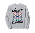 Soccer Is My Valentine Coquette Bow Sweatshirt - Trendy Graphic Men Women