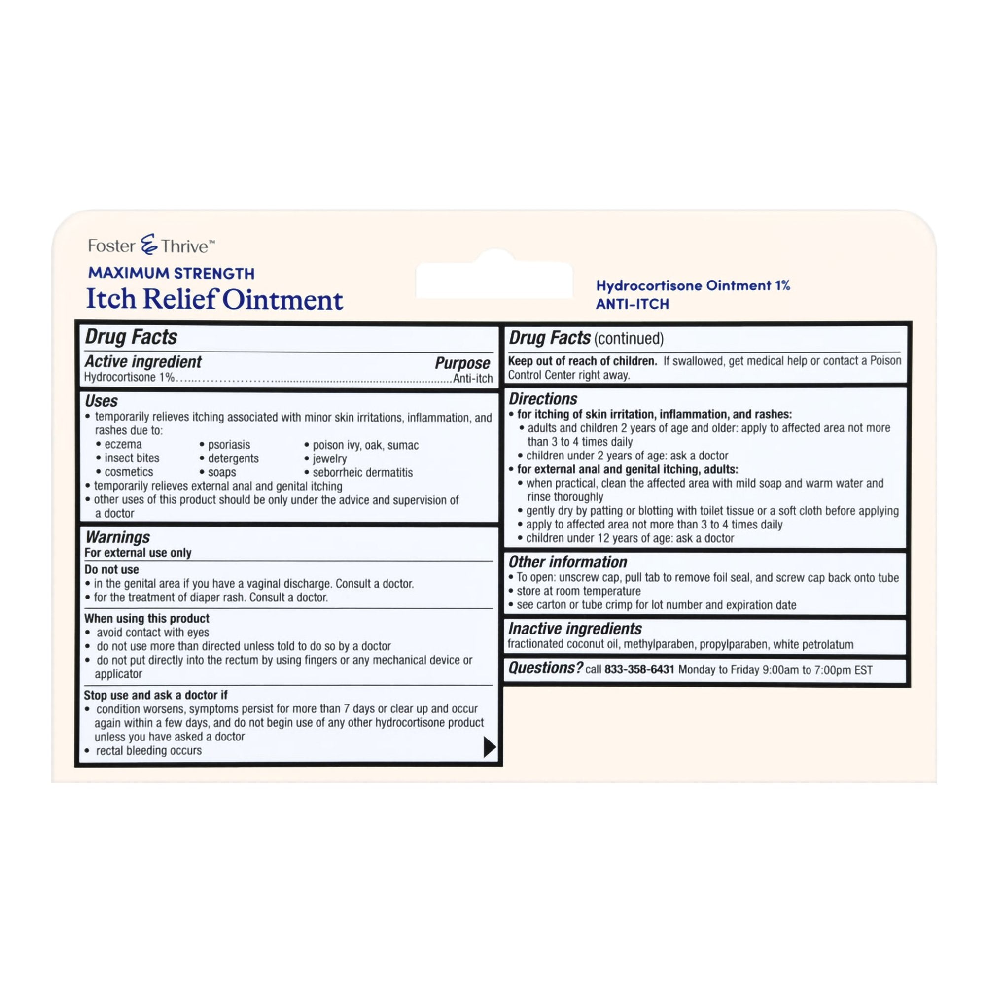 Foster & Thrive™ Hydrocortisone Ointment 70677121401