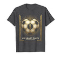 My Heart Plays Number Eleven Soccer T-Shirt - Novelty Apparel for Adults