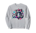 Soccer Raccoon Coquette Bow Trendy Sweatshirt - Streetwear Style Men Women