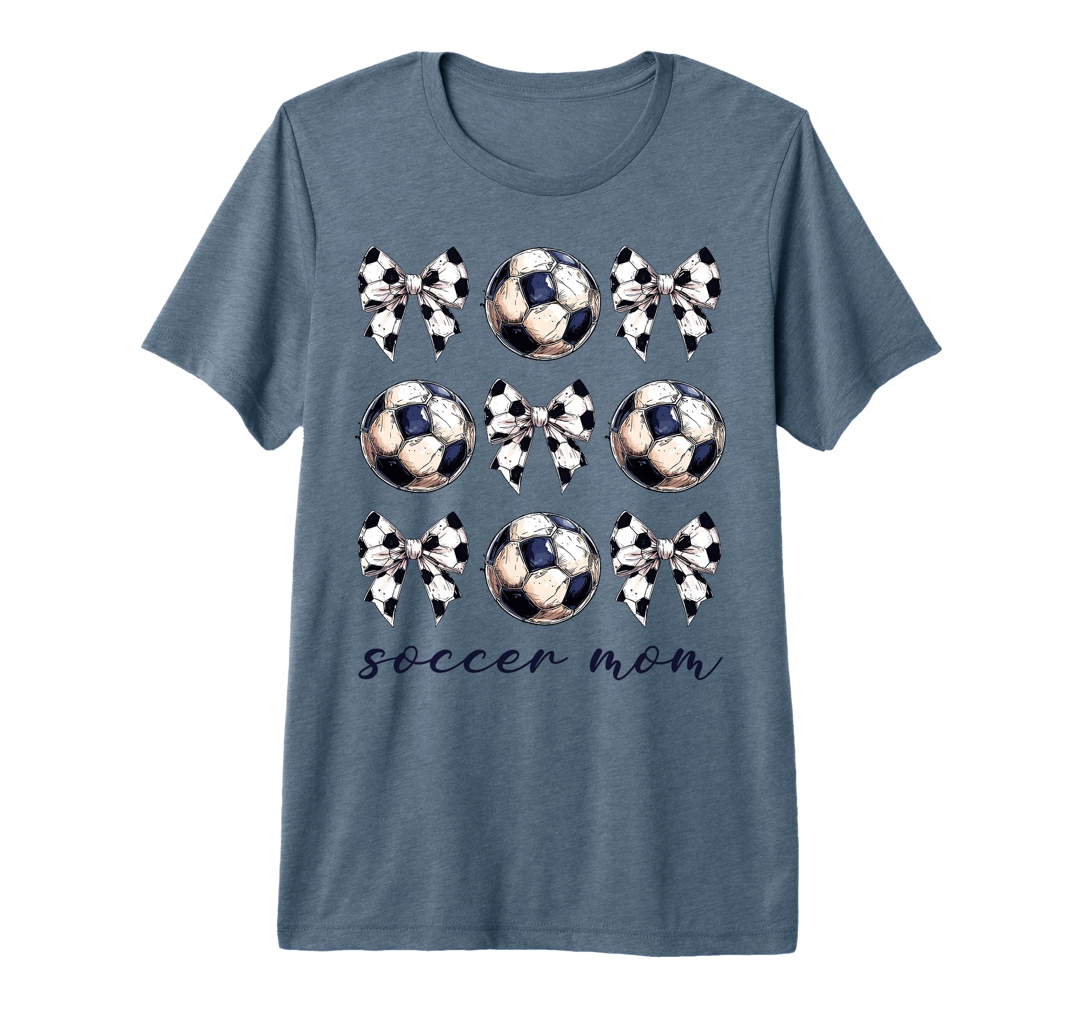 Coquette Bow Soccer Mom Soccer Lovers T-Shirt - Graphic Print for Adults