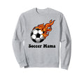 Soccer Mama Groovy Flames Soccer Mom Sweatshirt - Novelty Apparel Unisex