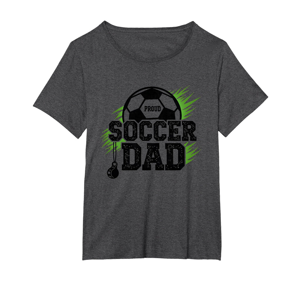 Proud Soccer Dad Whistle Sports T-Shirt - Casual Everyday Wear for Adults