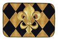 Black and Gold Fleur de lis New Orleans Dish Drying Mat Absorbent Dish Drying Mat Pad for Kitchen Counter Dish Drainer Mat for Countertop, 14 x 21", Multicolor