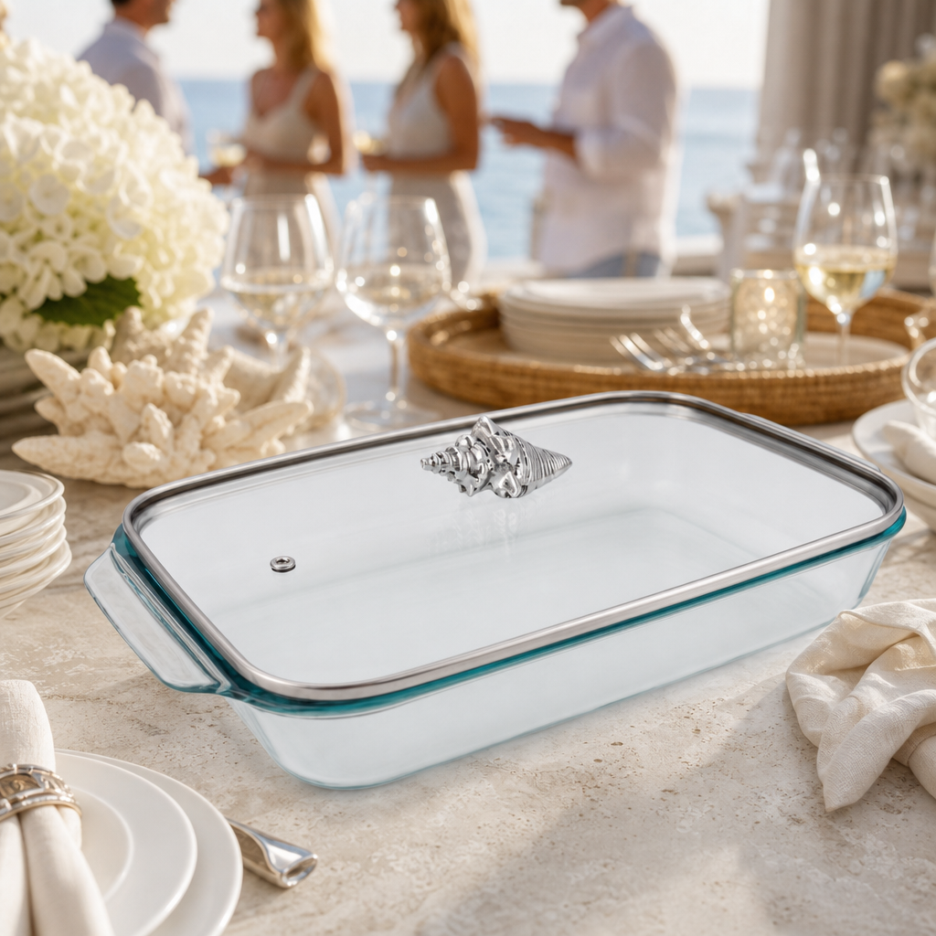 Shell Lid with Pyrex 3 quart Baking Dish