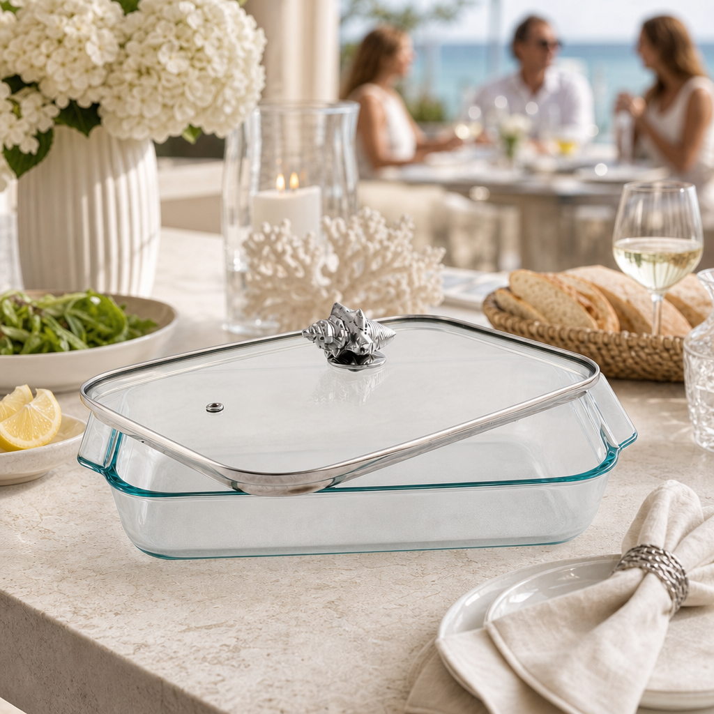 Shell Lid with Pyrex 3 quart Baking Dish