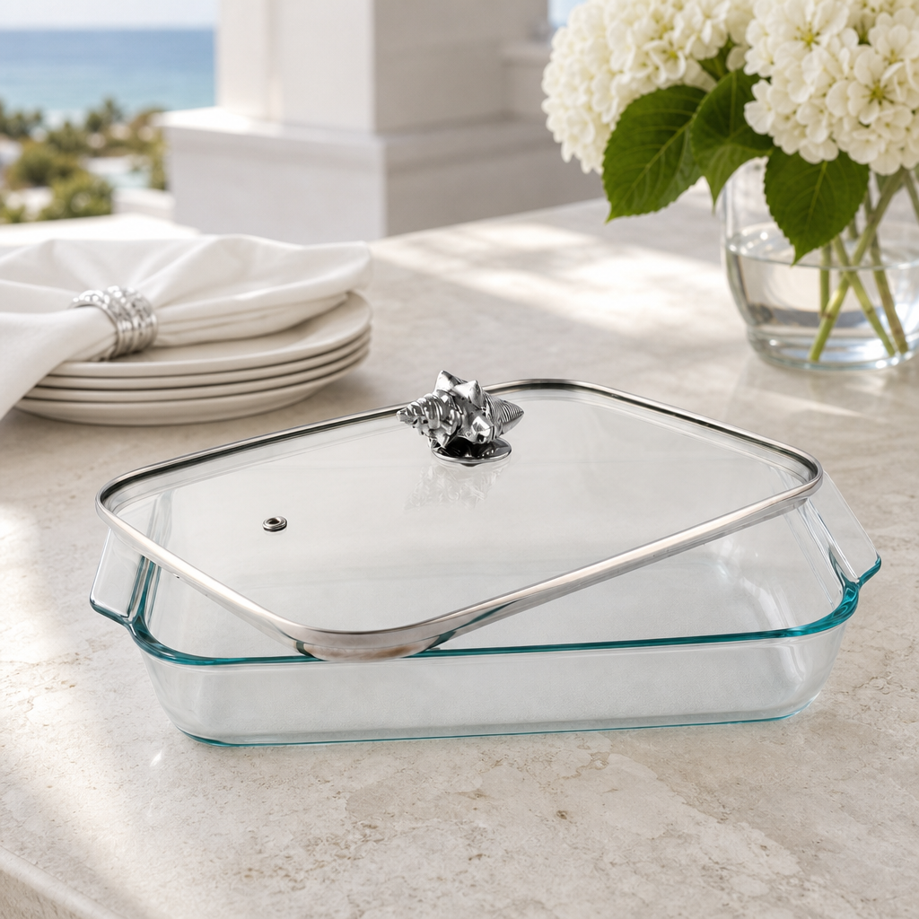 Shell Lid with Pyrex 3 quart Baking Dish