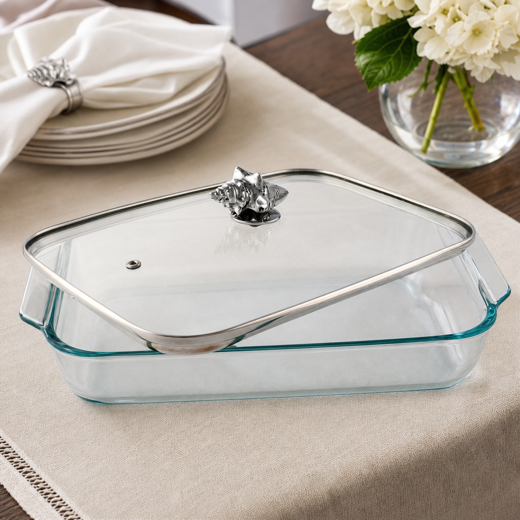 Shell Lid with Pyrex 3 quart Baking Dish