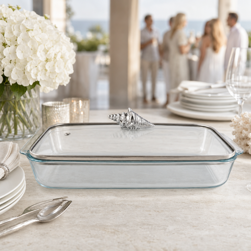 Shell Lid with Pyrex 3 quart Baking Dish