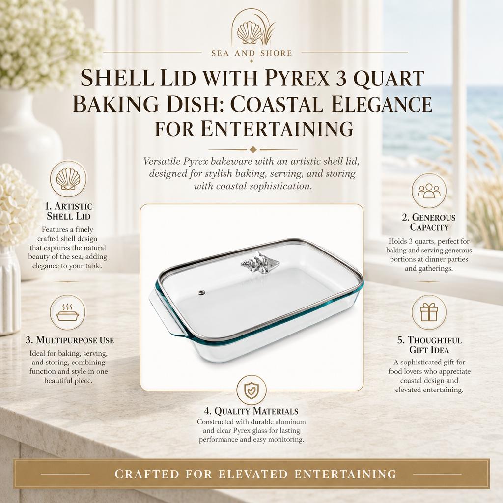 Shell Lid with Pyrex 3 quart Baking Dish