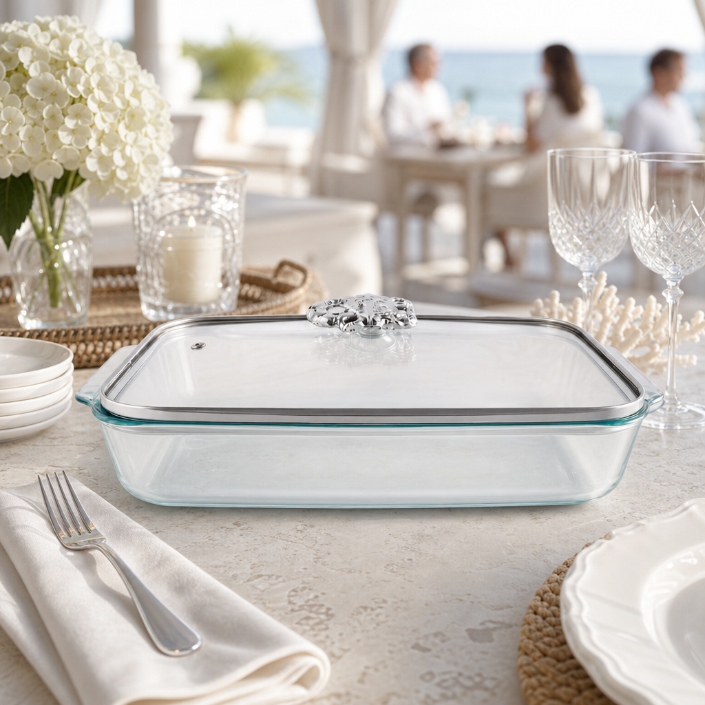 Crab Lid with Pyrex 3 quart Baking Dish