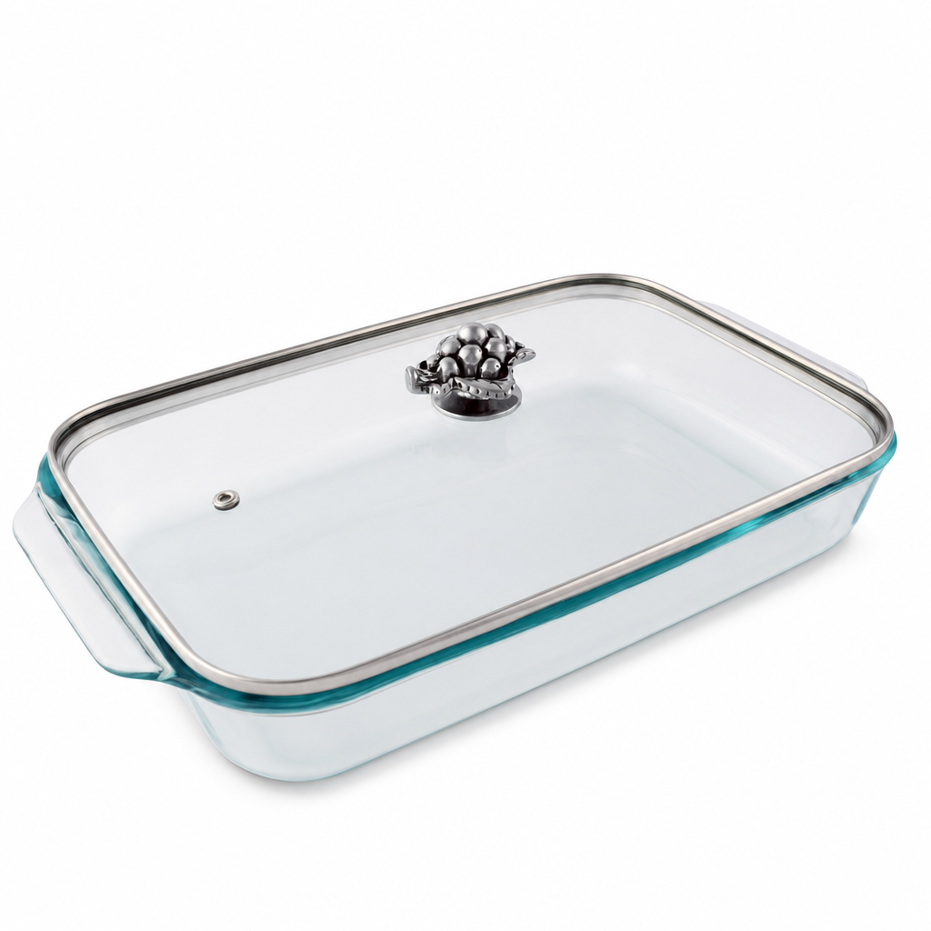 Grape Lid with Pyrex 3 quart Baking Dish