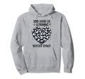 100 Days School Soccer Heart Love 100Th Hoodie - Fun Novelty Design Unisex