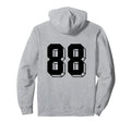 Number 88 Backside 80S 90S Team Jersey Hoodie - Custom Art Print Unisex