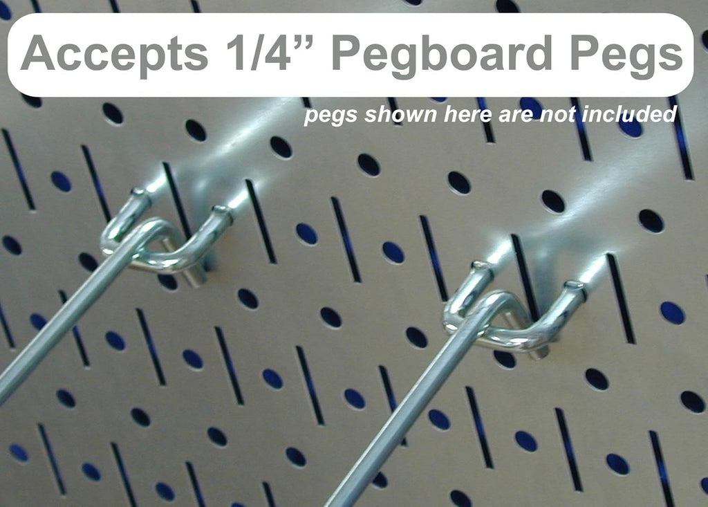 Wall Control Metal Pegboard Tool Organizer Kit (30-WRK-400GB) and Wall Control 26 Piece Deluxe Slotted Hook Assortment (KT-200-DLX)