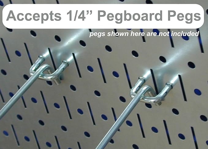 Wall Control Pegboard Organizer 4 ft. Metal Pegboard Standard Tool Storage Kit with Blue Toolboard and Red Accessories