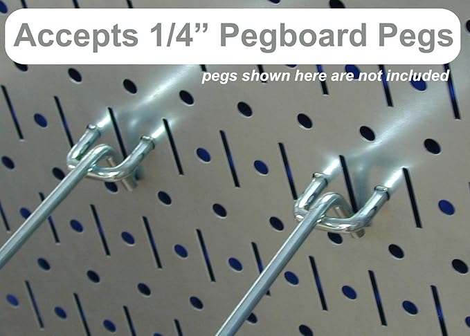 Wall Control Pegboard Organizer 4 ft. Metal Pegboard Standard Tool Storage Kit with Gray Toolboard and Blue Accessories