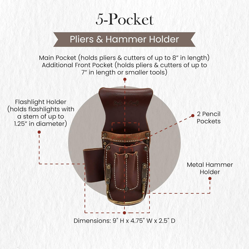 Style n Craft 9-Pocket Carpenter’s Nail and Tool Pouch