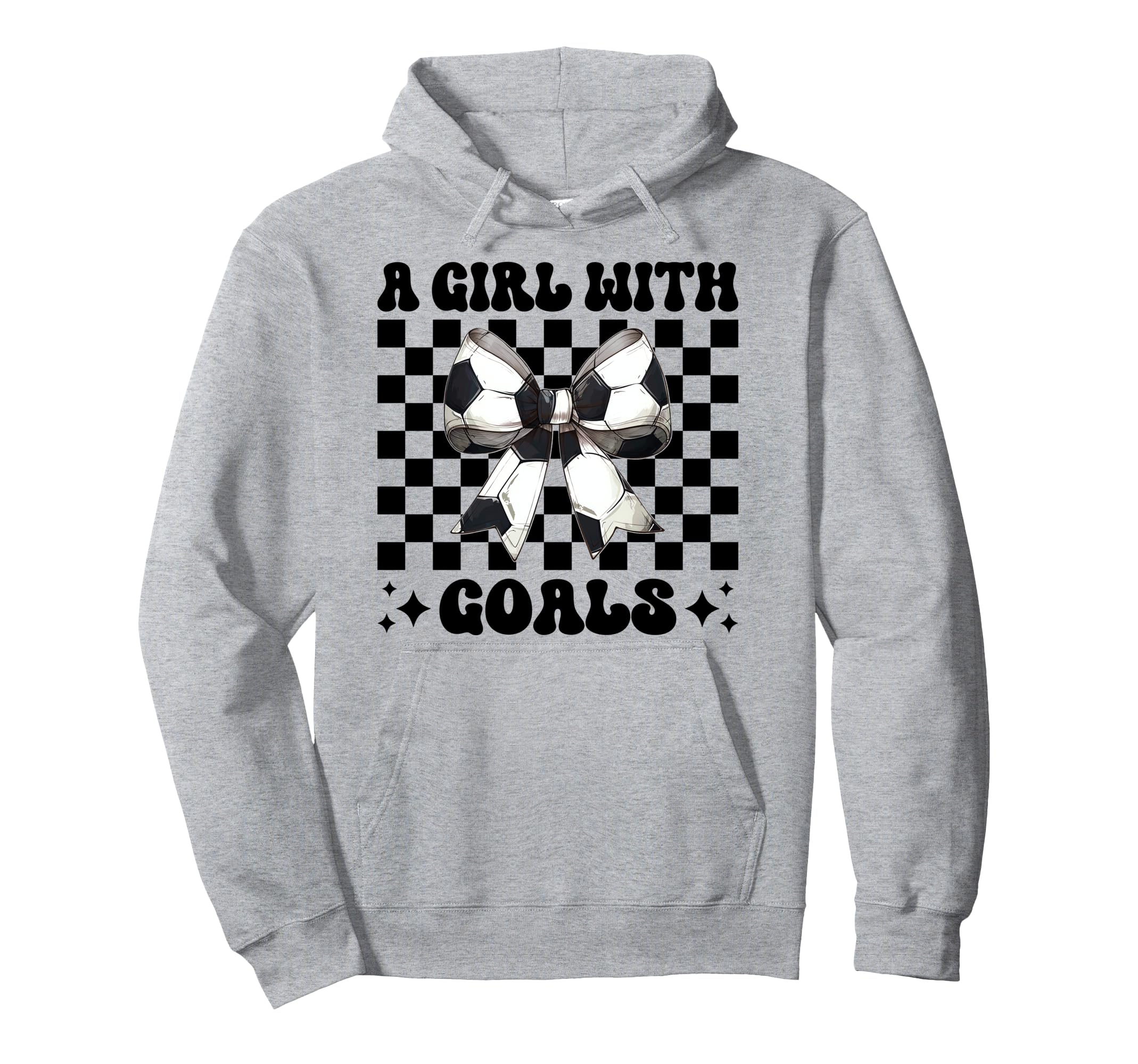 Goals Soccer Coquette Bow Hoodie - Casual Everyday Wear for Adults