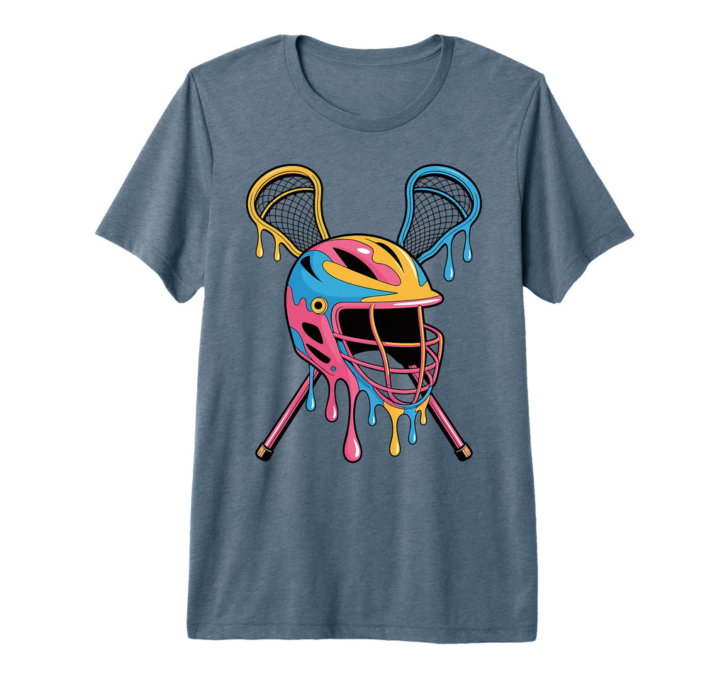 Lacrosse Player Lax Tri Blend T-Shirt - Casual Everyday Wear for Adults