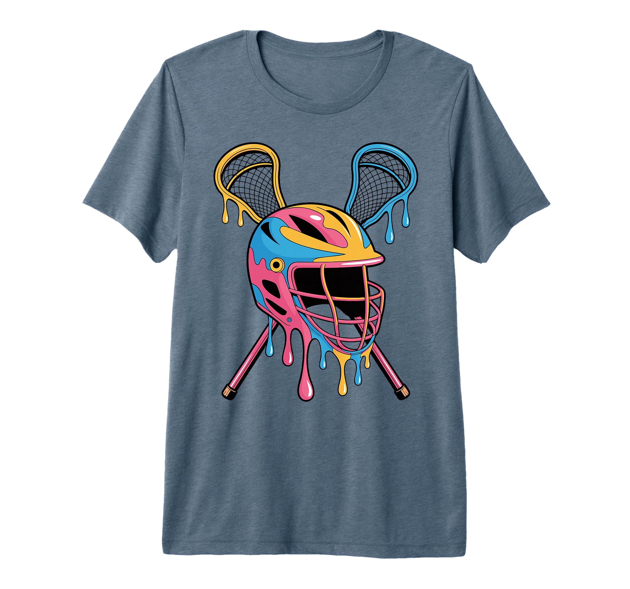 Lacrosse Player Lax Tri Blend T-Shirt - Casual Everyday Wear for Adults