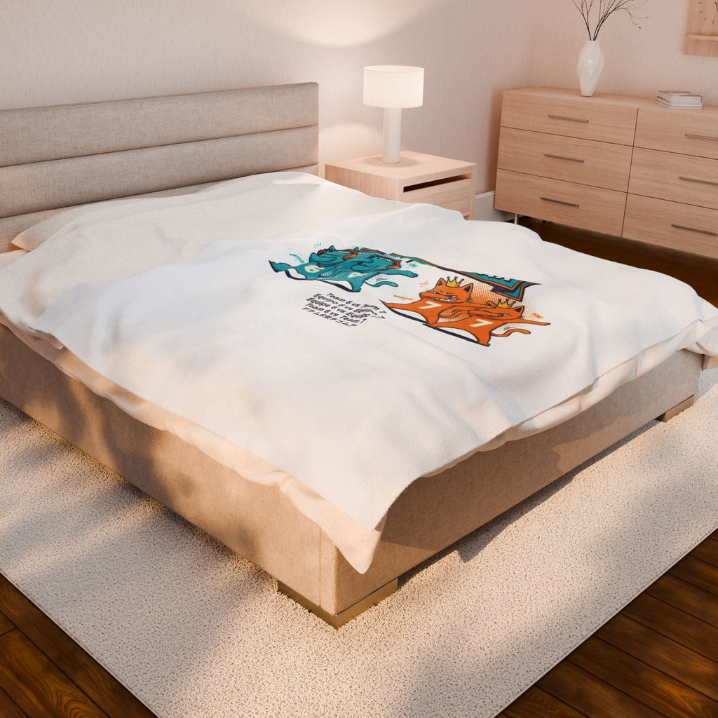 Meme War: Six vs. Seven Plush Blanket