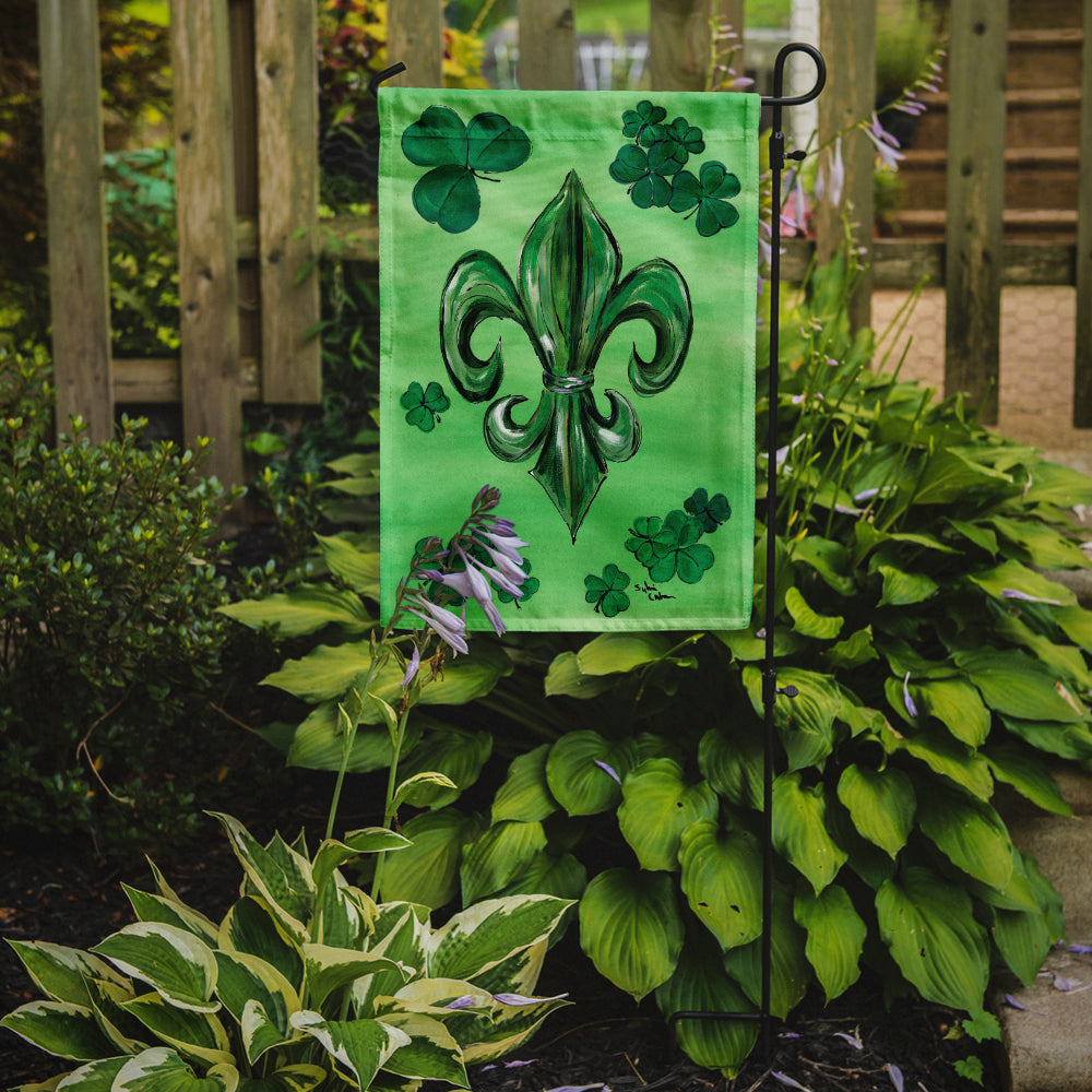 St Patrick's Day Fleur de lis Garden Flag Mailbox Decorative Yard Banner Outside Patio Artwork for Flower Beds, Garden Size, Multicolor