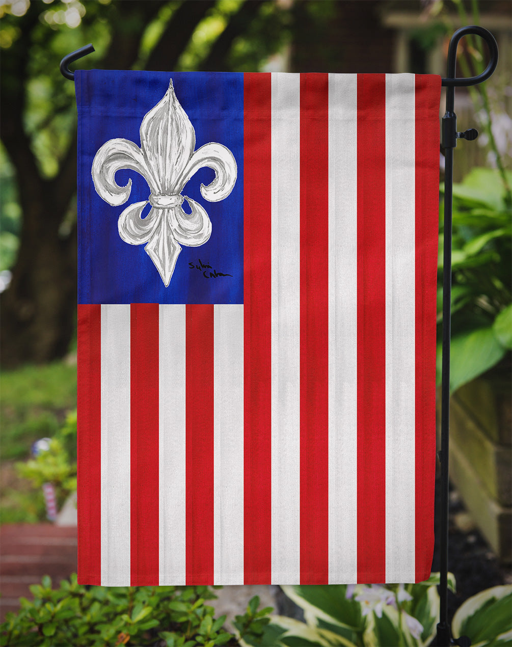 Patriotic Fleur de lis Garden Flag Mailbox Decorative Yard Banner Outside Patio Artwork for Flower Beds, Garden Size, Multicolor
