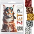 zetpo 100 pcs Cat Nail Caps | Cat Claw Covers | with Adhesives and Applicators (L, Metal Red, Bronze, Gold, Silver, Pearl White)
