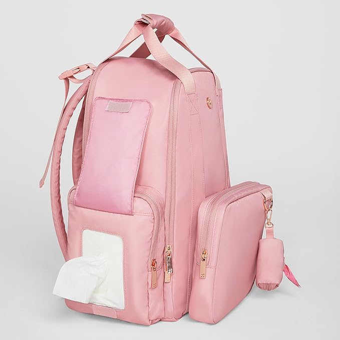 Huggies Signature Hug Pack Diaper Backpack, Bridal Rose, O/S