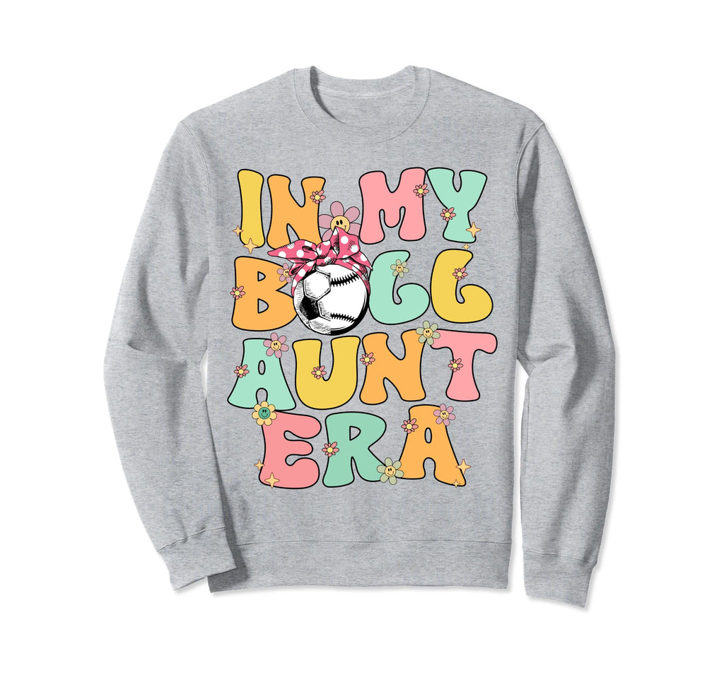 My Ball Aunt Era Groovy Baseball Sweatshirt - Novelty Apparel Unisex