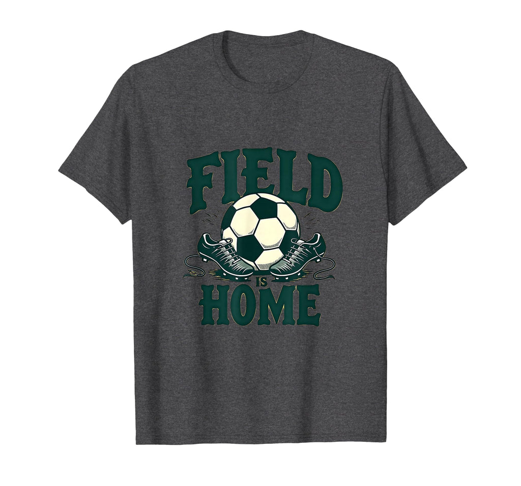 Field Is Home Soccer Lover T-Shirt - Minimalist Print for Adults