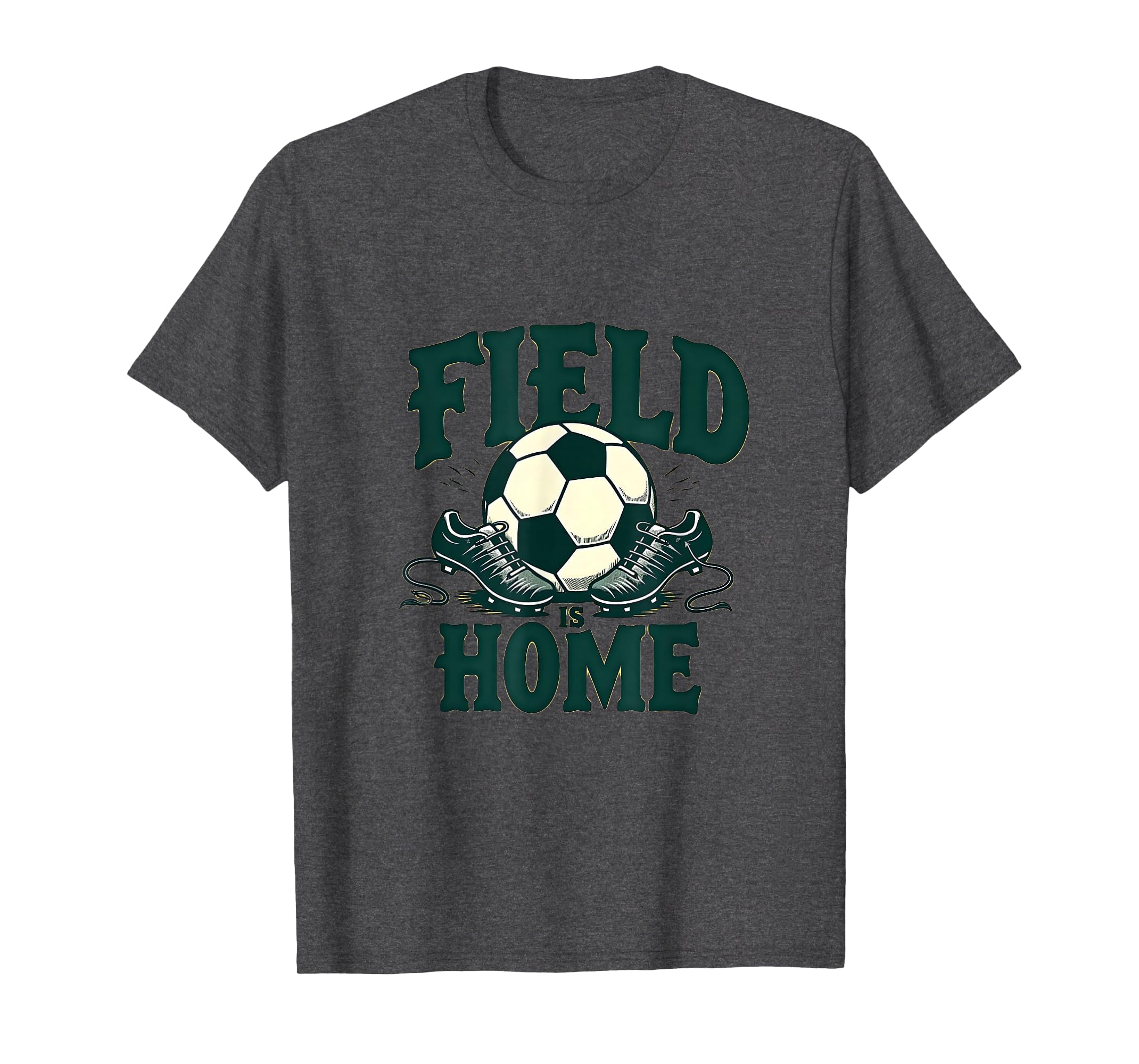 Field Is Home Soccer Lover T-Shirt - Minimalist Print for Adults