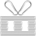 200Pcs 2.36" Heavy Duty Snap Hook Carabiners - M6 Galvanized Steel Quick Links for Keys, Hammocks, Swings, Outdoor Gear - Camping, Hiking, Fishing (Sliver)