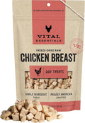 Vital Essentials Chicken Breast Dog Treats, 3.75 oz | Freeze-Dried Raw | Single Ingredient | Premium Quality High Protein Training Treats | Grain Free, Gluten Free, Filler Free