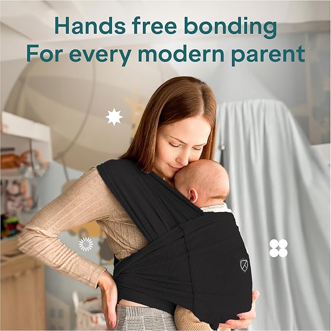 Koala Babycare Baby Carrier Wrap, Easy to Wear As a T-Shirt - Original Baby Carrier Newborn to Toddler - Sling One Size Fits All - Baby Wraps Carrier Up to 22lbs