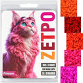 zetpo 100 pcs Cat Nail Caps | Cat Claw Covers | with Adhesives and Applicators (S, Orange, Red, Neon Red, Bright Pink, Rose)