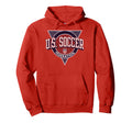 U S Soccer Triblock Red Uswnt Hoodie - Unique Graphic for Adults