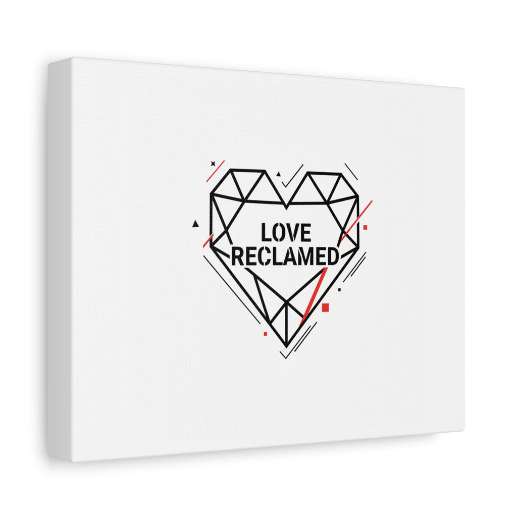 Love Reclaimed Canvas | modern heart design, minimalist love icon